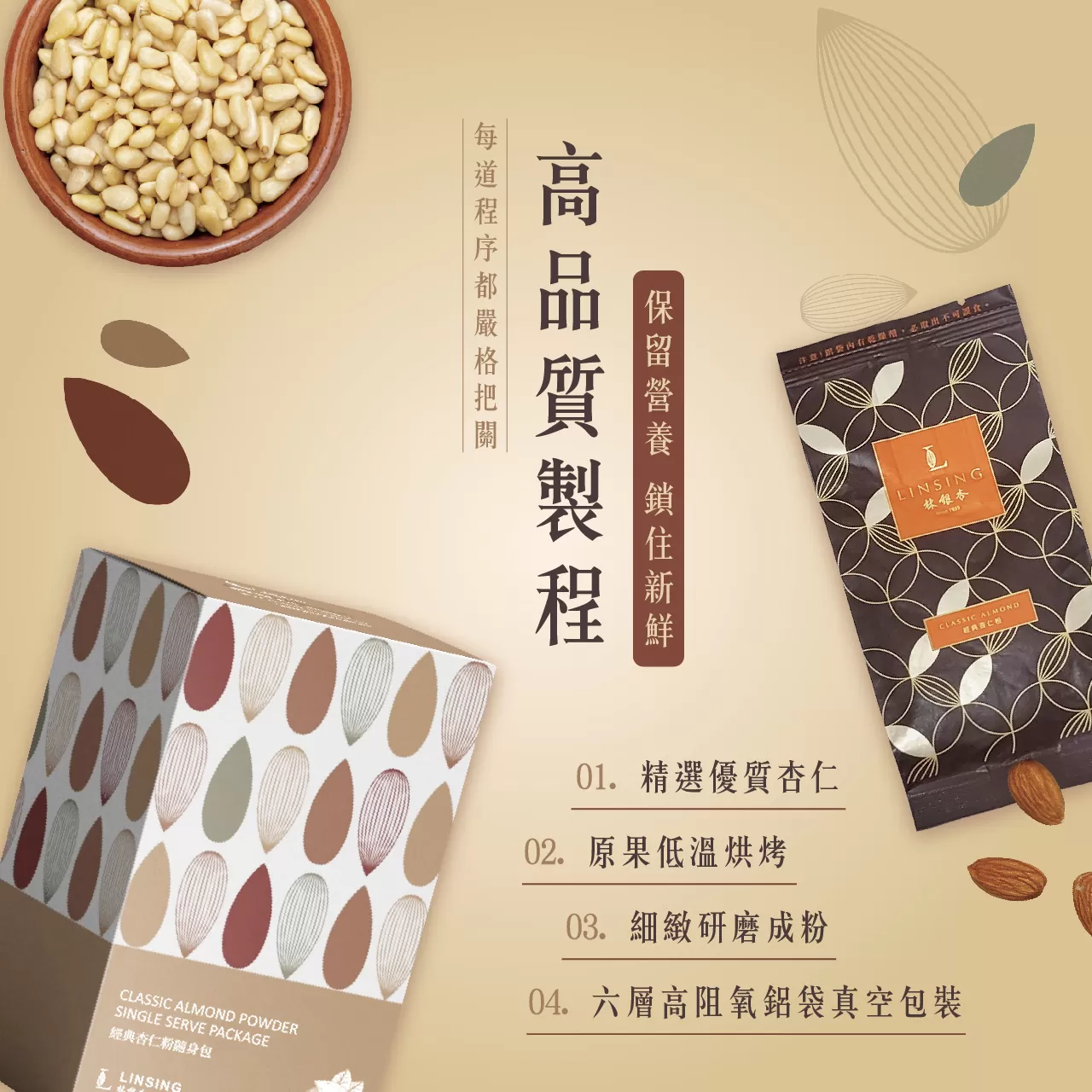 【全新上市】經典杏仁粉隨身包（8包/盒） Classic Almond Powder (Sugar-Free)