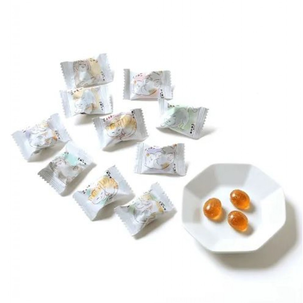日本榮太樓 和平貓咪插畫潤香茶蜂蜜喉糖 70g/袋