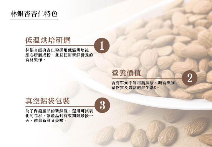 經典杏仁粉-無糖（300g/提盒） Classic Almond Powder (Sugar-Free)