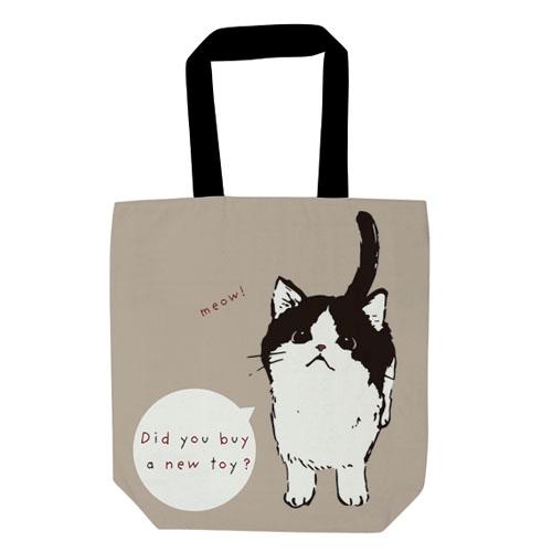 小小賓士貓,bag809-011,小小賓士貓,まめはちGY,日本帆布手提包|ToteBag,直式A4包|縦型トートバッグ