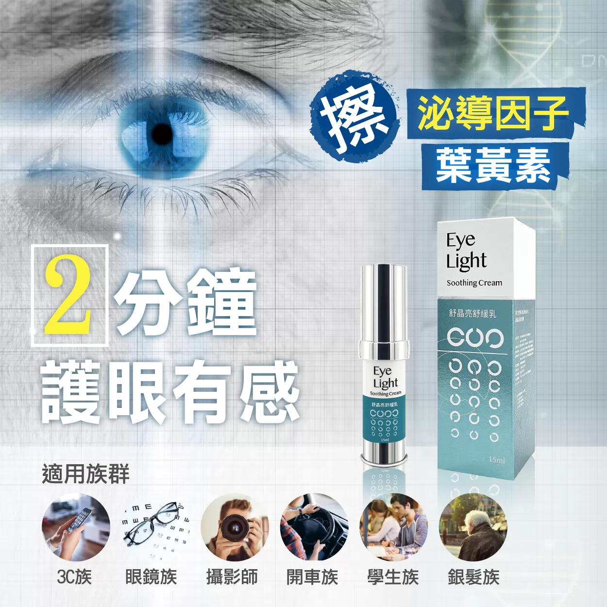 舒晶亮舒緩乳｜擦的葉黃素