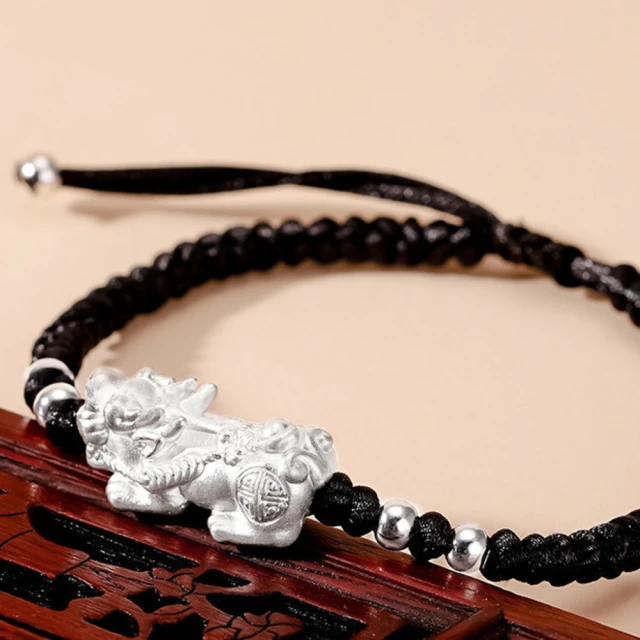 【赫本珠寶】999足銀招財貔貅編織手環