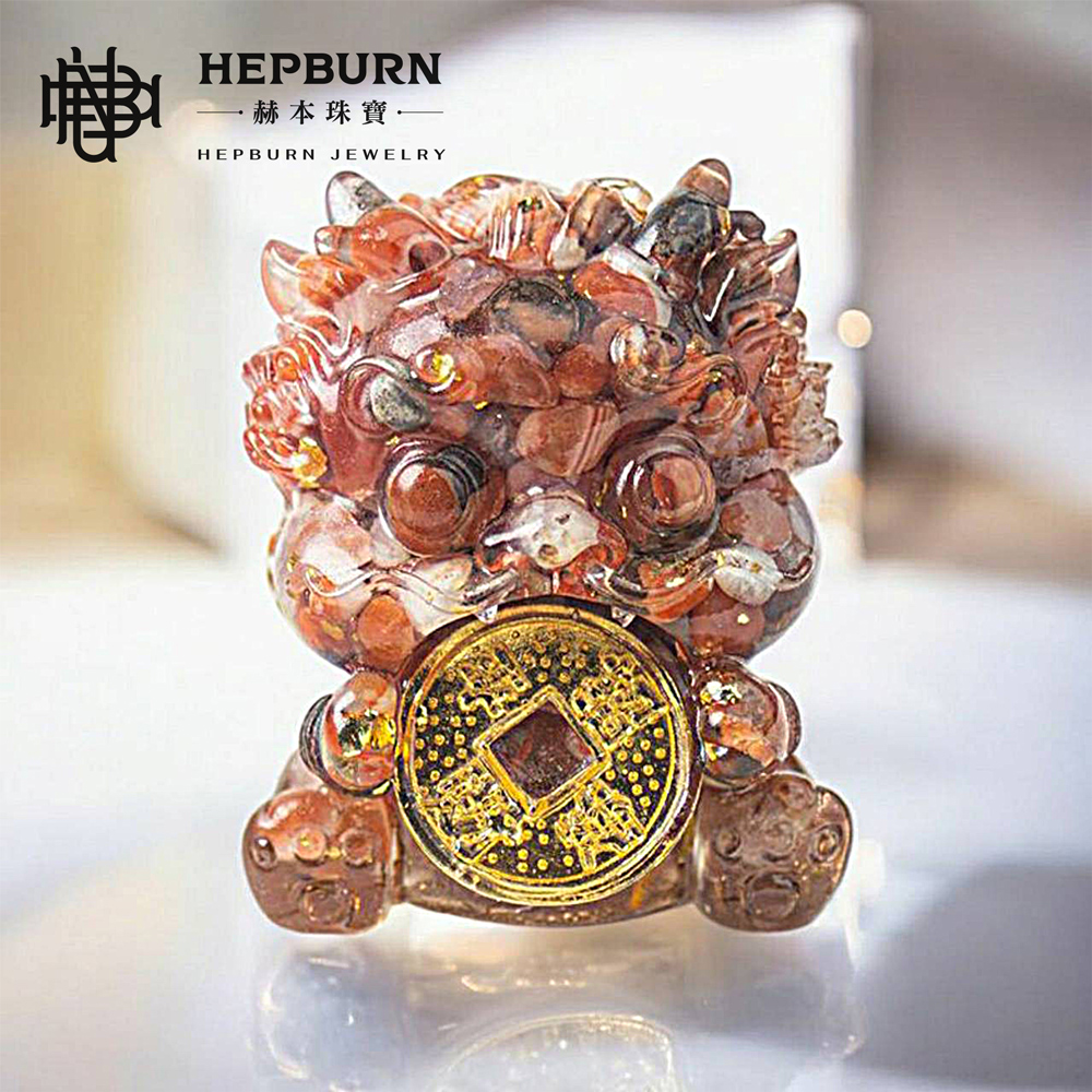 【赫本珠寶】奧剛吞金獸擺飾-南紅