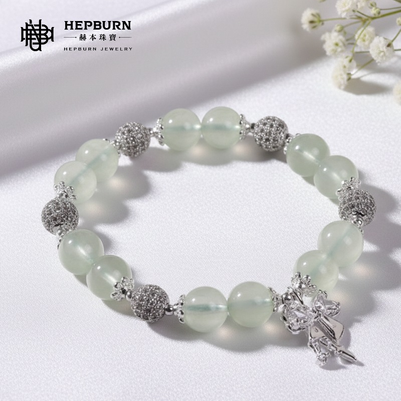 【赫本珠寶】設計款-淺瑩綠銀球款