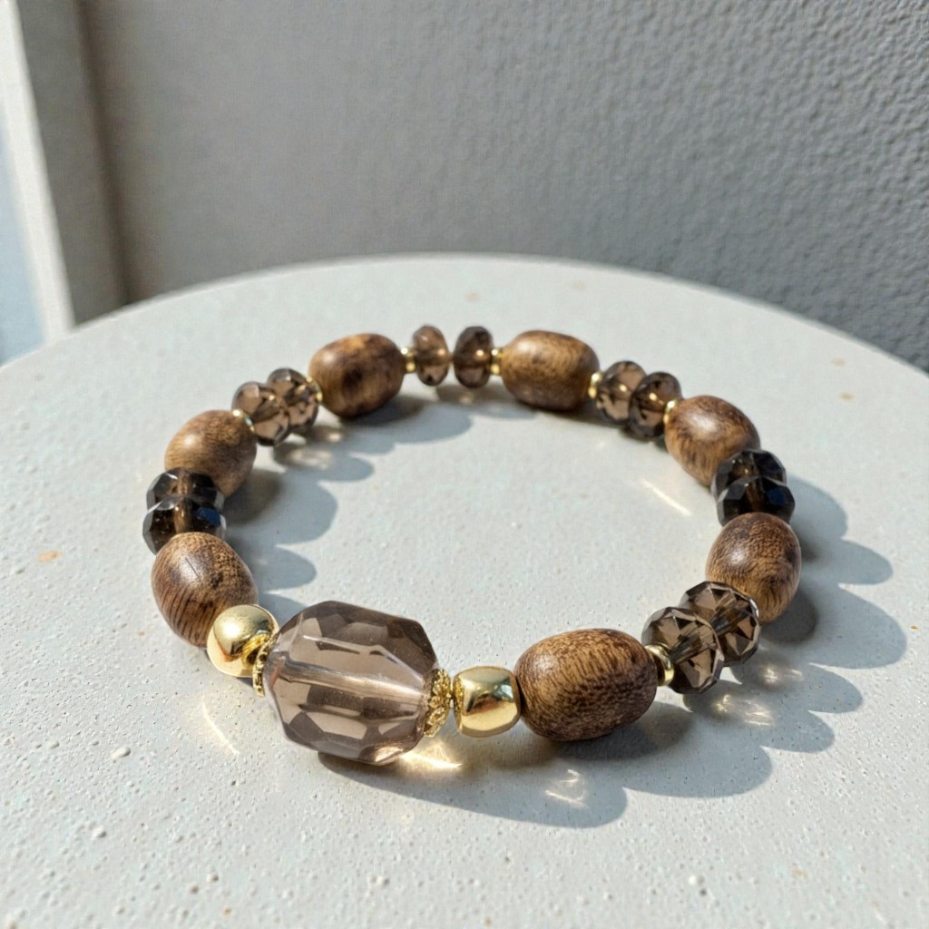 【赫本珠寶】設計款 - 沉香茶晶桶珠手鍊