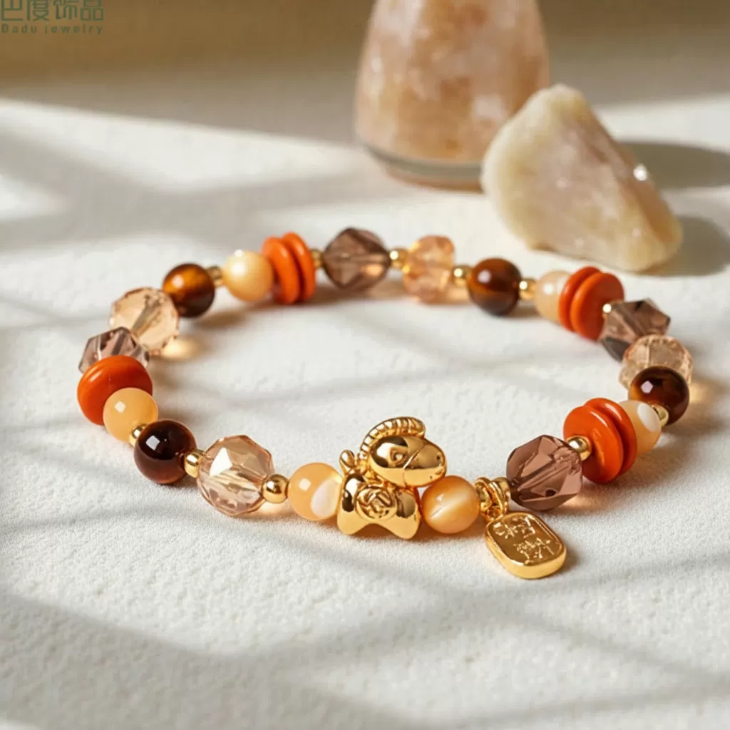 【赫本珠寶】設計款 - 馬上有錢 · 虎眼石馬蹄貝手鍊