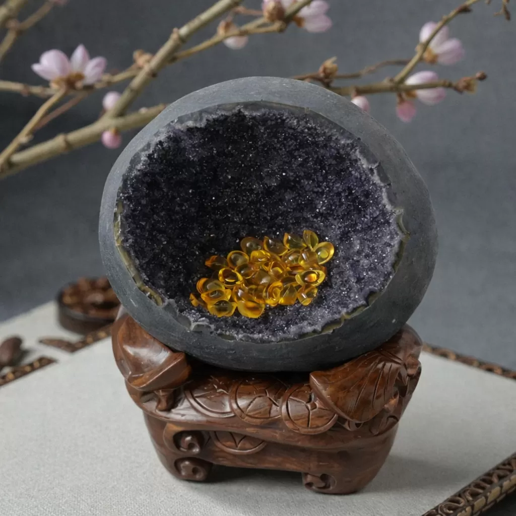 【赫本珠寶】開運錢袋子晶洞(4.05kg) | 聚財納福 | 招貴人助事業 | 鎮宅化煞