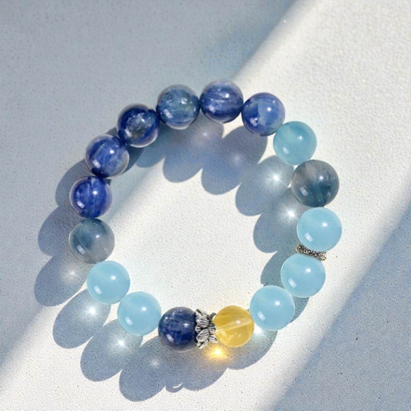 【赫本珠寶】瀾語之境 · 藍系漸層多寶天然水晶手串