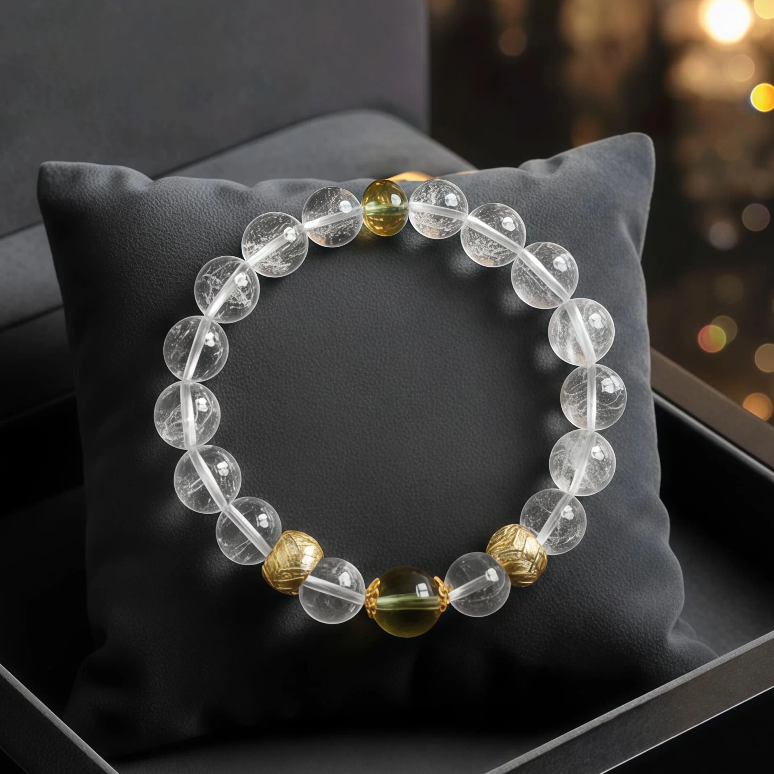 【赫本珠寶】白曜淨域 · 天然白阿賽療癒財富手鍊