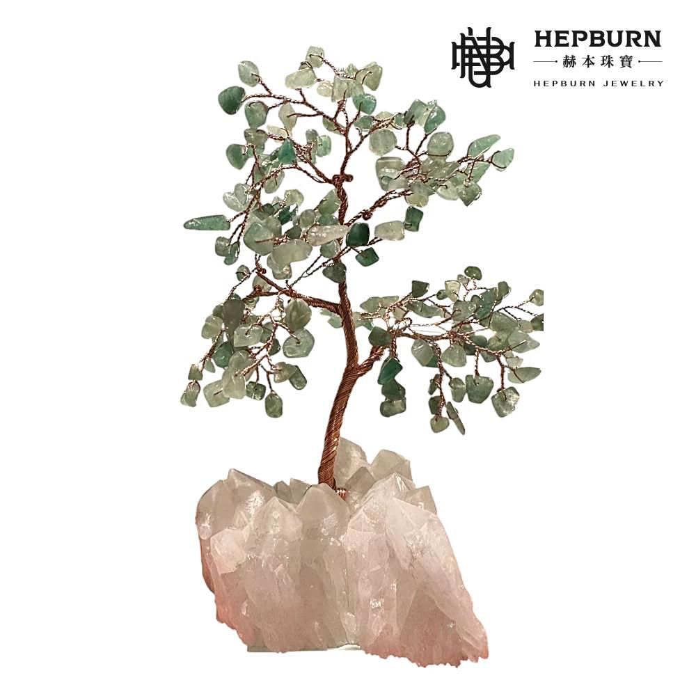 【赫本珠寶】礦源之森-綠東陵白晶簇水晶樹