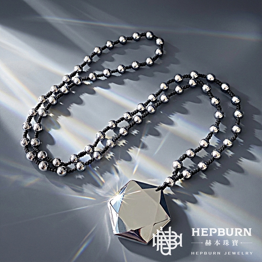 【赫本珠寶】量子x太赫茲六芒星裸墜｜金剛結同材質手編珠鍊｜能量共振｜釋放量子能量與太赫茲波,避邪守護,循環舒緩,能量飾品,手編珠鍊,金剛結項鍊