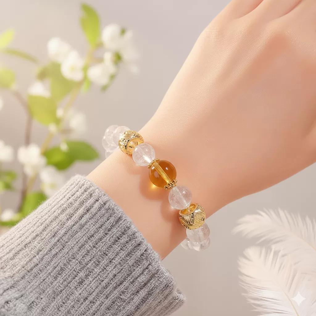 【赫本珠寶】白曜淨域 · 天然白阿賽療癒財富手鍊,10mm手鍊,8mm手鍊,招財能量,療癒珠寶,冥想水晶