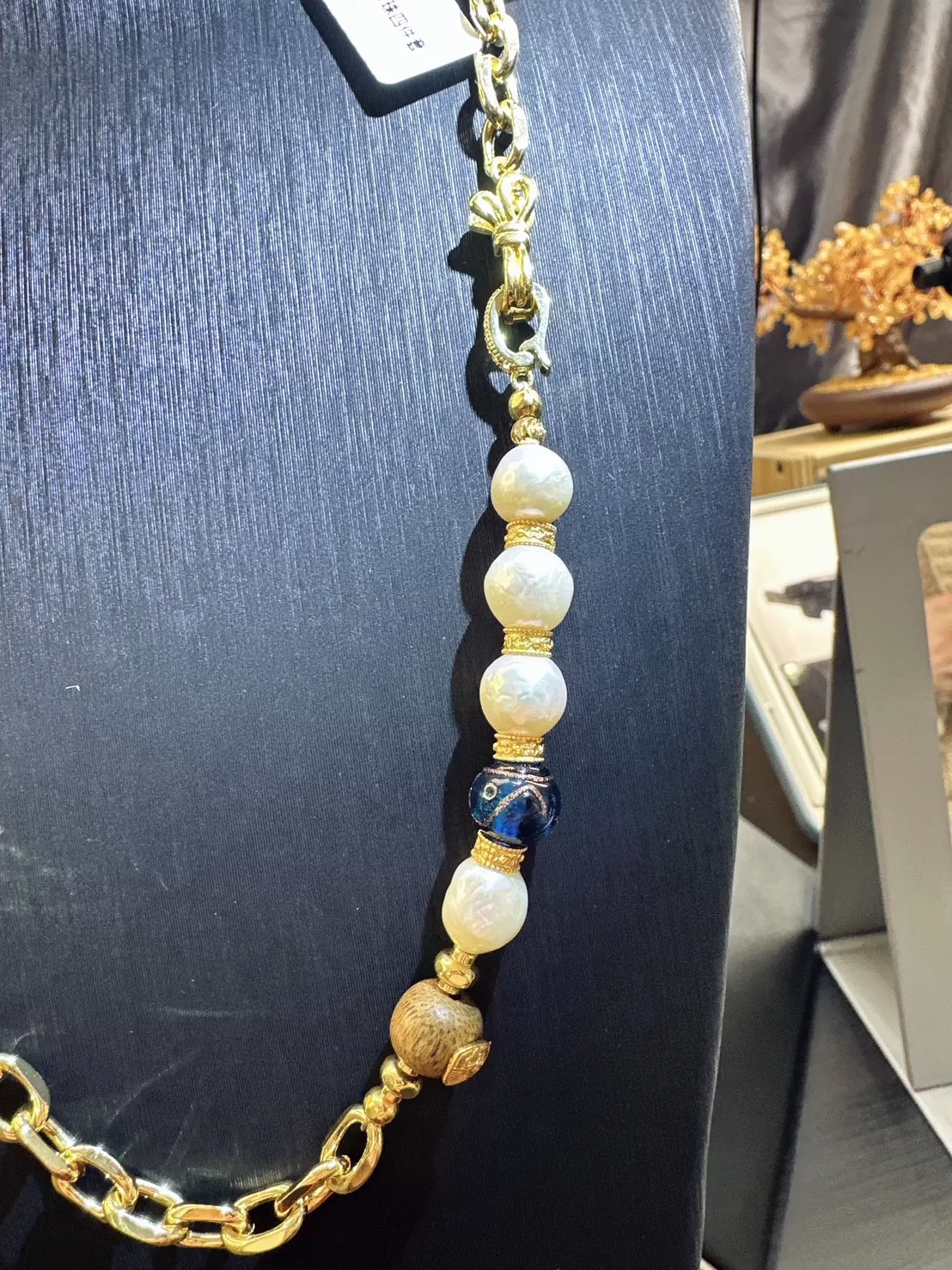 【赫本珠寶】設計款 - 淡水珍珠四件套,：QueenDom,赫本珠寶,翡翠項鍊,珍珠毛衣鍊,淡水珍珠