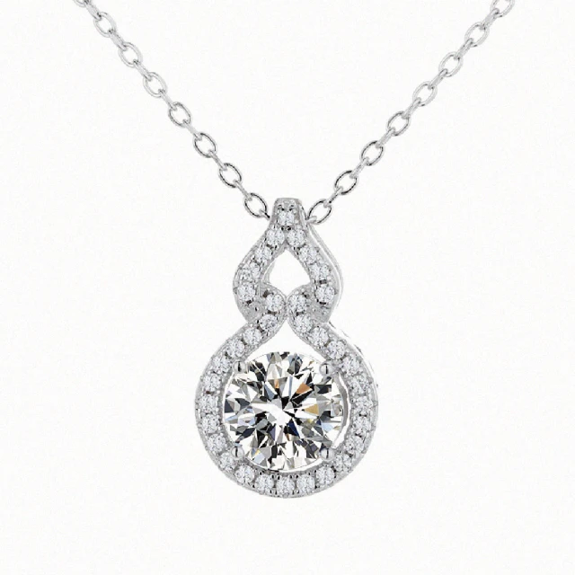 【赫本珠寶】S925閃耀葫蘆莫桑鑽項鏈（1克拉）,D044,【赫本珠寶】S925閃耀葫蘆莫桑鑽項鏈（1克拉）,S925純銀項鏈,所有商品,赫本珠寶