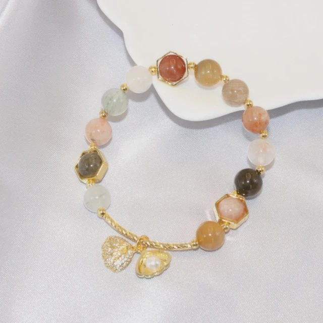 【赫本珠寶】運轉糖果髮晶彩色水晶. 一貝子手鍊,146,【赫本珠寶】運轉糖果髮晶彩色水晶.一貝子手鍊,彩色水晶,所有商品,赫本珠寶