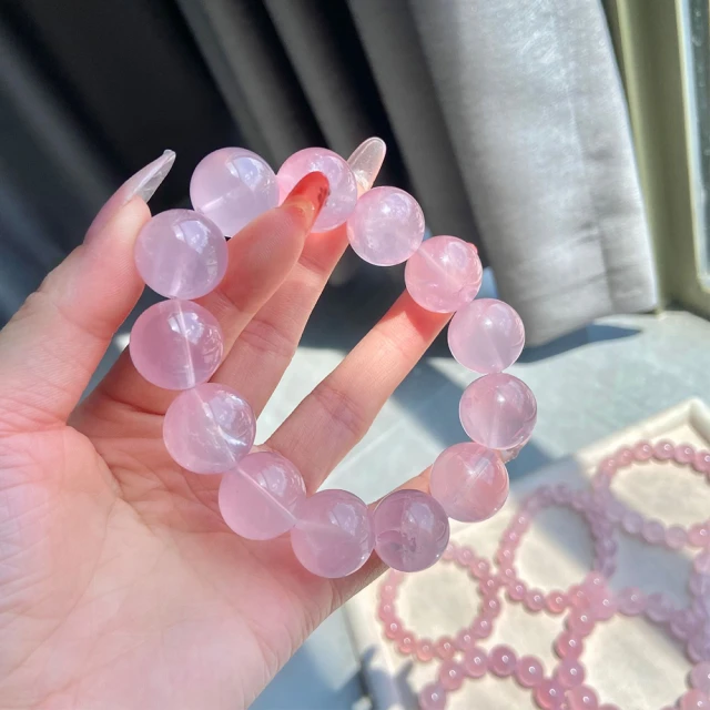 【赫本珠寶】馬達加斯加天然果凍粉水晶手鍊(10mm),158,【赫本珠寶】馬達加斯加天然果凍粉水晶手鍊(10mm),果凍馬粉水晶,所有商品,赫本珠寶