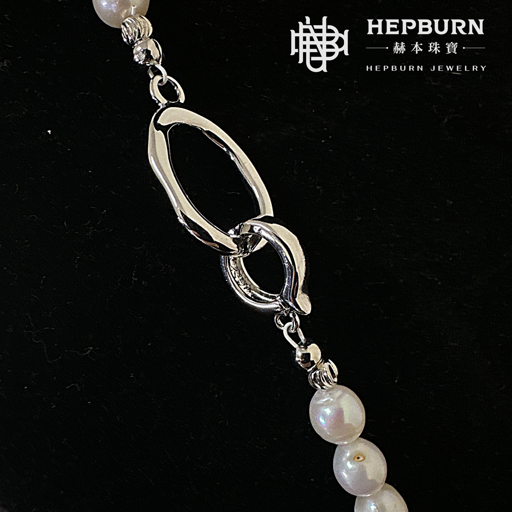 【赫本珠寶】設計款花團錦簇天然珍珠項鍊毛衣練,奢雅氣質,時尚項鍊,優雅飾品,華麗珠寶,花團錦簇