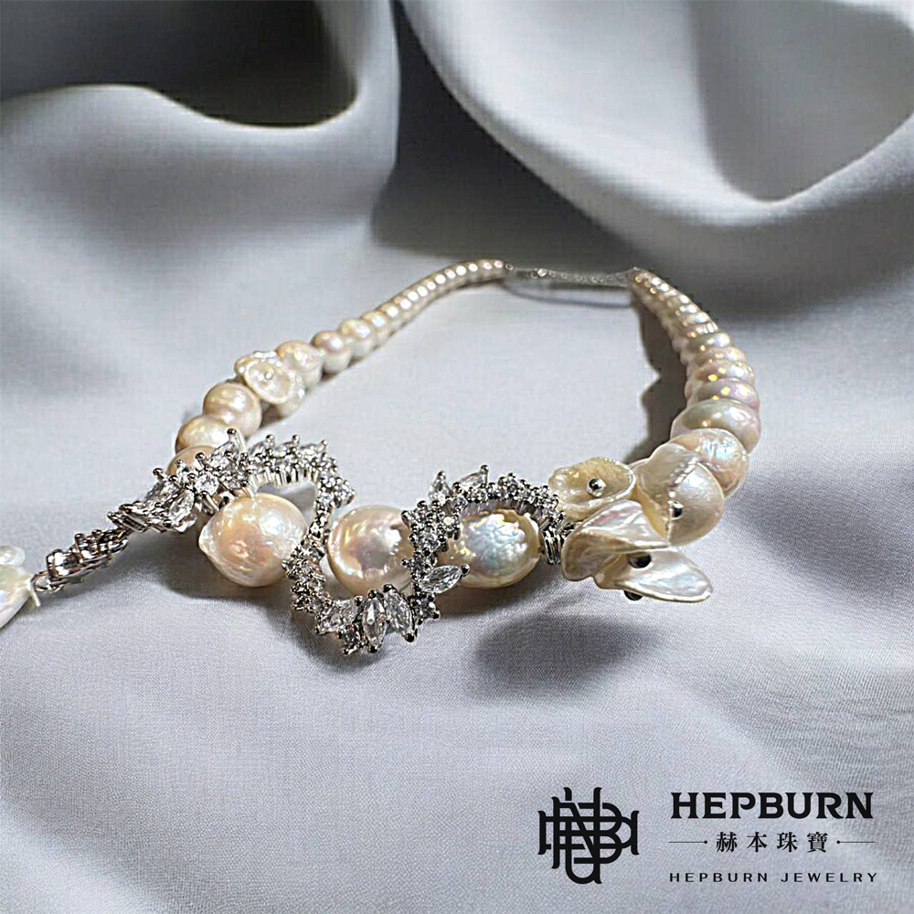 【赫本珠寶】設計款-晶龍追珠巴洛克珍珠項鍊,典藏飾品,高級珠寶,獨特項鍊,祥瑞珠寶,設計款珠寶