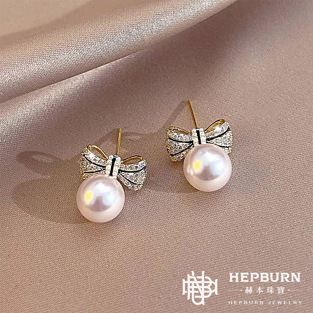 【赫本珠寶】設計款-5A高亮淑女蝴蝶結天然淡水珍珠套組(項鍊/耳環/戒指),浪漫珠寶,甜美優雅,高亮珍珠,蝴蝶結珠寶,珍珠套組