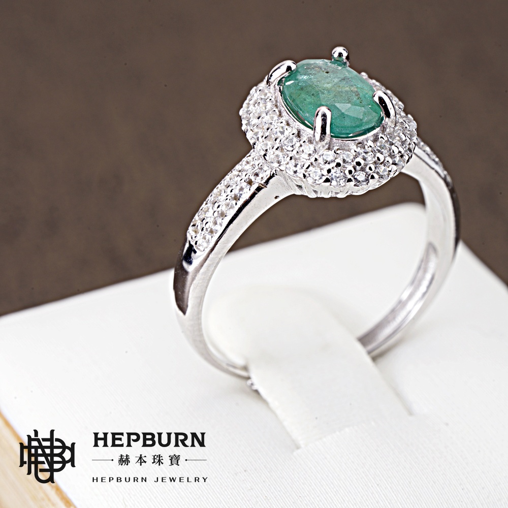 【赫本珠寶】設計款-綠脈通靈祖母綠活口戒指,高貴飾品,天然寶石,調整戒指,心輪寶石,靈動舒適