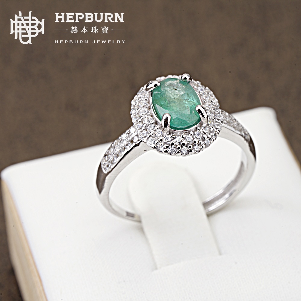 【赫本珠寶】設計款-綠脈通靈祖母綠活口戒指,高貴飾品,天然寶石,調整戒指,心輪寶石,靈動舒適