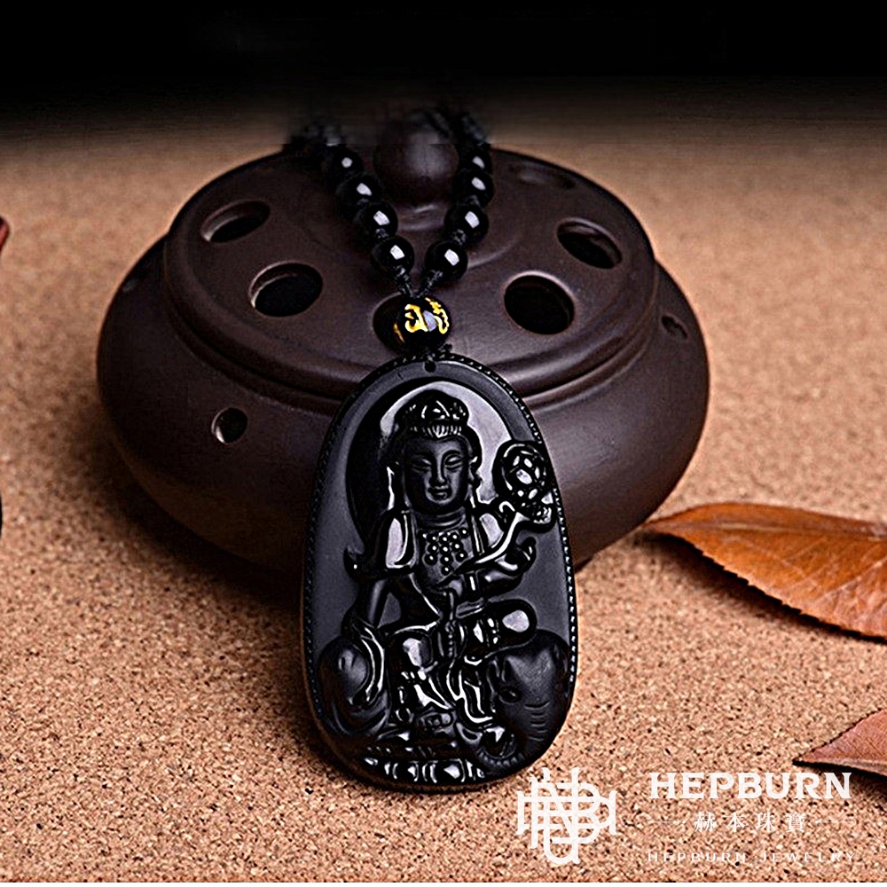 【赫本珠寶】磨砂黑曜石十二生肖屬相守護神-八大守護神,QueenDom,能量淨化,天然黑曜石,招福避邪,本命佛