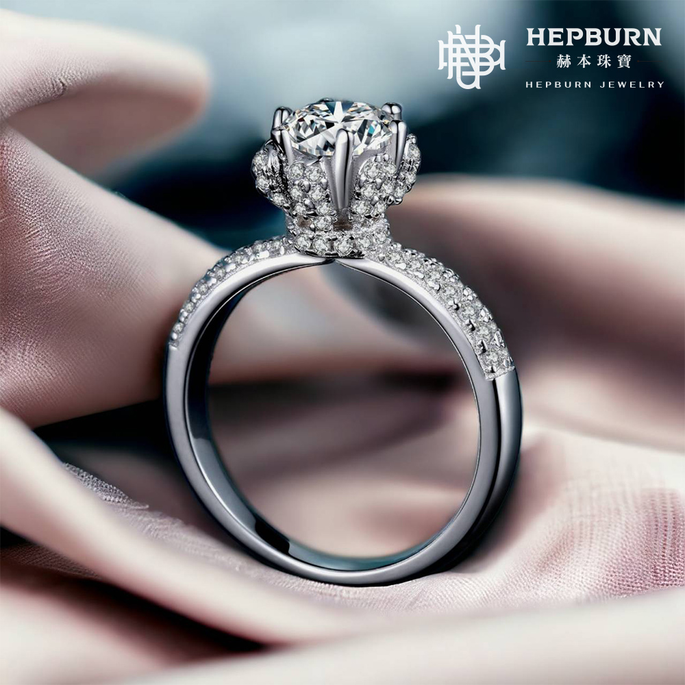 【赫本珠寶】S925冰雪皇后華貴莫桑鑽戒指(1克拉),D003,【赫本珠寶】S925冰雪皇后華貴莫桑鑽戒指(1克拉),莫桑鑽,所有商品,赫本珠寶