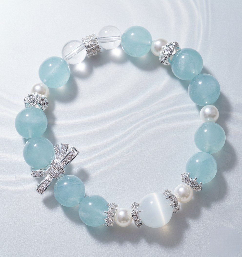 【赫本珠寶】水府靜財｜靜水生財海藍寶蝴蝶結手鍊(10mm),天然海藍澄澈療癒,20260129-398,【赫本珠寶】水府靜財｜靜水生財海藍寶蝴蝶結手鍊(10mm),所有商品,赫本珠寶