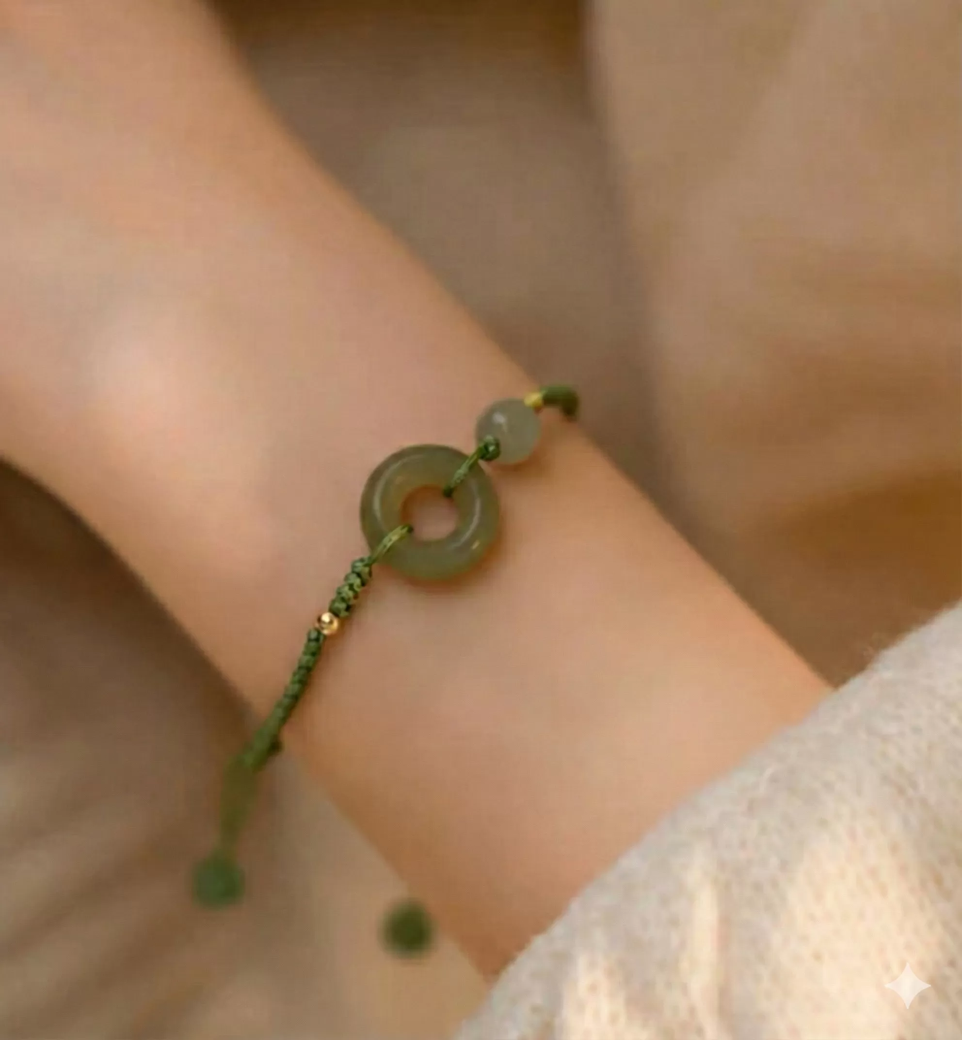 【赫本珠寶】和田玉平安扣復古繩國風手鍊,金髮晶,貔貅手鍊,招財水晶,曜金啟富,7mm手鍊