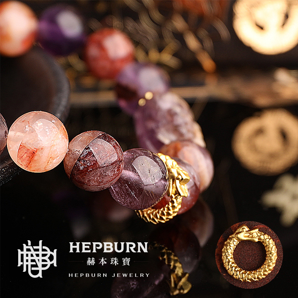 【赫本珠寶】騰龍紫幽靈貔貅黑晶超七水晶手鍊(10mm),083,【赫本珠寶】騰龍紫幽靈貔貅黑晶超七水晶手鍊(10mm),騰龍紫幽靈貔貅,展現獨特魅力,招財開運提升能量