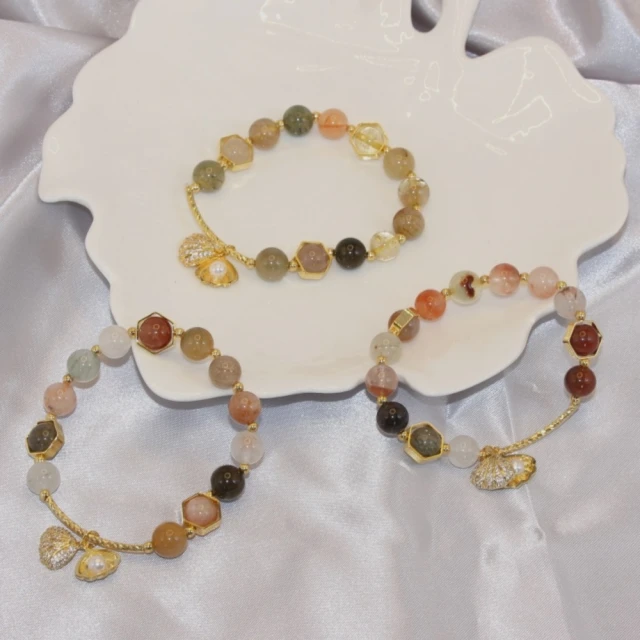 【赫本珠寶】運轉糖果髮晶彩色水晶. 一貝子手鍊,146,【赫本珠寶】運轉糖果髮晶彩色水晶.一貝子手鍊,彩色水晶,所有商品,赫本珠寶