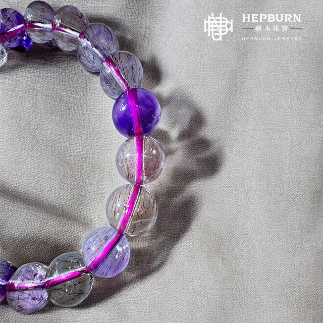 【赫本珠寶】高能量精品超七水晶-七脈輪手鍊(9mm),161,【赫本珠寶】高能量精品超七水晶-七脈輪手鍊(9mm),精品超七水晶-七脈輪,對應七脈輪增強能量,招貴人提升好運