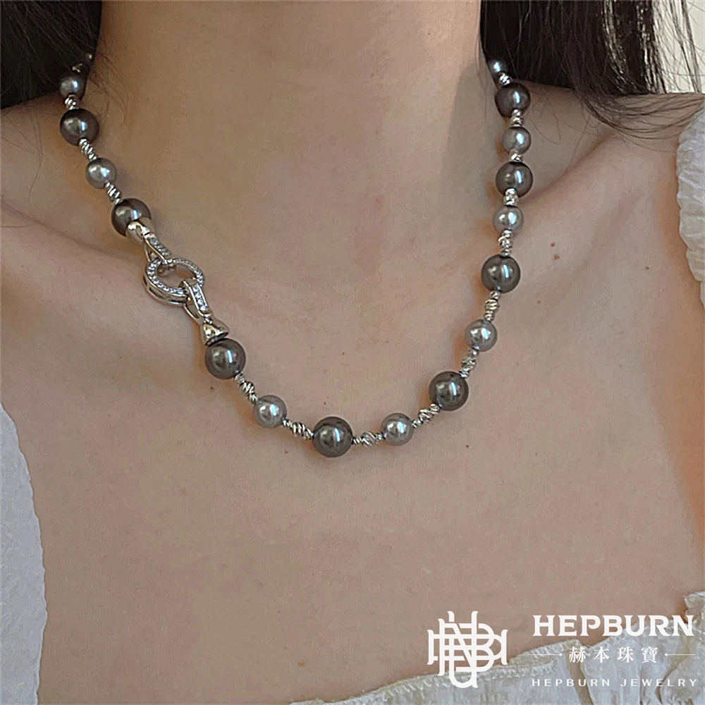 【赫本珠寶】大溪地混彩獨特珍珠施家珍珠項鍊手鍊套組,奢雅時尚,高貴典藏,珠寶套組,項鍊手鍊套組,珍珠手鍊