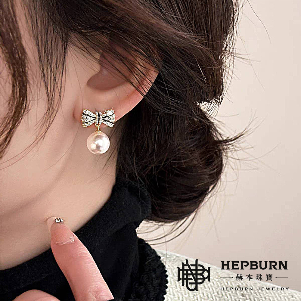 【赫本珠寶】設計款-5A高亮淑女蝴蝶結天然淡水珍珠套組(項鍊/耳環/戒指),浪漫珠寶,甜美優雅,高亮珍珠,蝴蝶結珠寶,珍珠套組