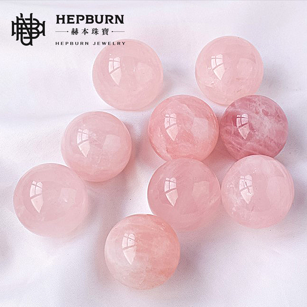【赫本珠寶】馬達加斯加粉晶球(約35mm),收藏擺件,靈性水晶,愛情之石,能量寶石,療癒水晶