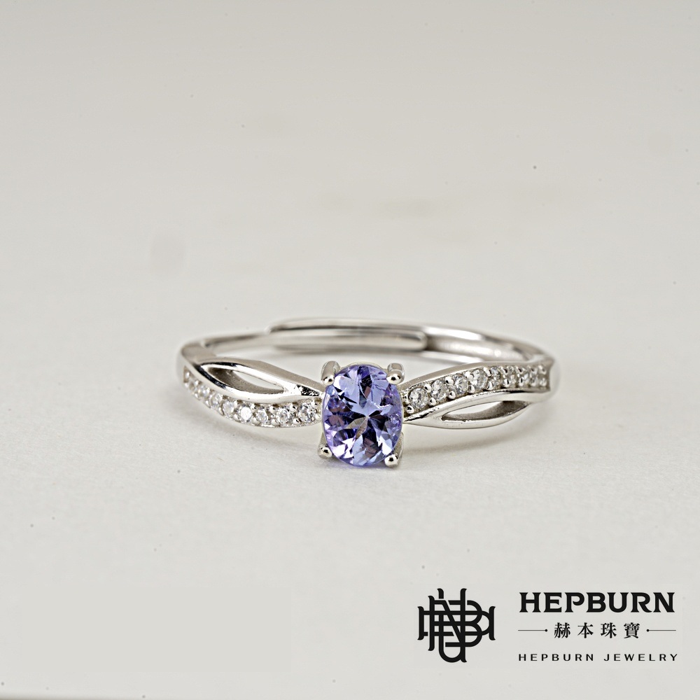 【赫本珠寶】設計款-星渡晶眼坦桑石活口戒指,舒適戒指,智慧寶石,藍紫寶石,直覺提升,靈性覺醒