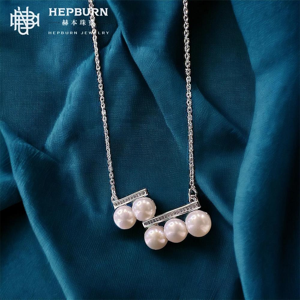 【赫本珠寶】平平穩穩天然珍珠項鍊6mm(S925銀),祝福飾品,優雅項鍊,百搭飾品,圓潤光澤,饅頭形珍珠