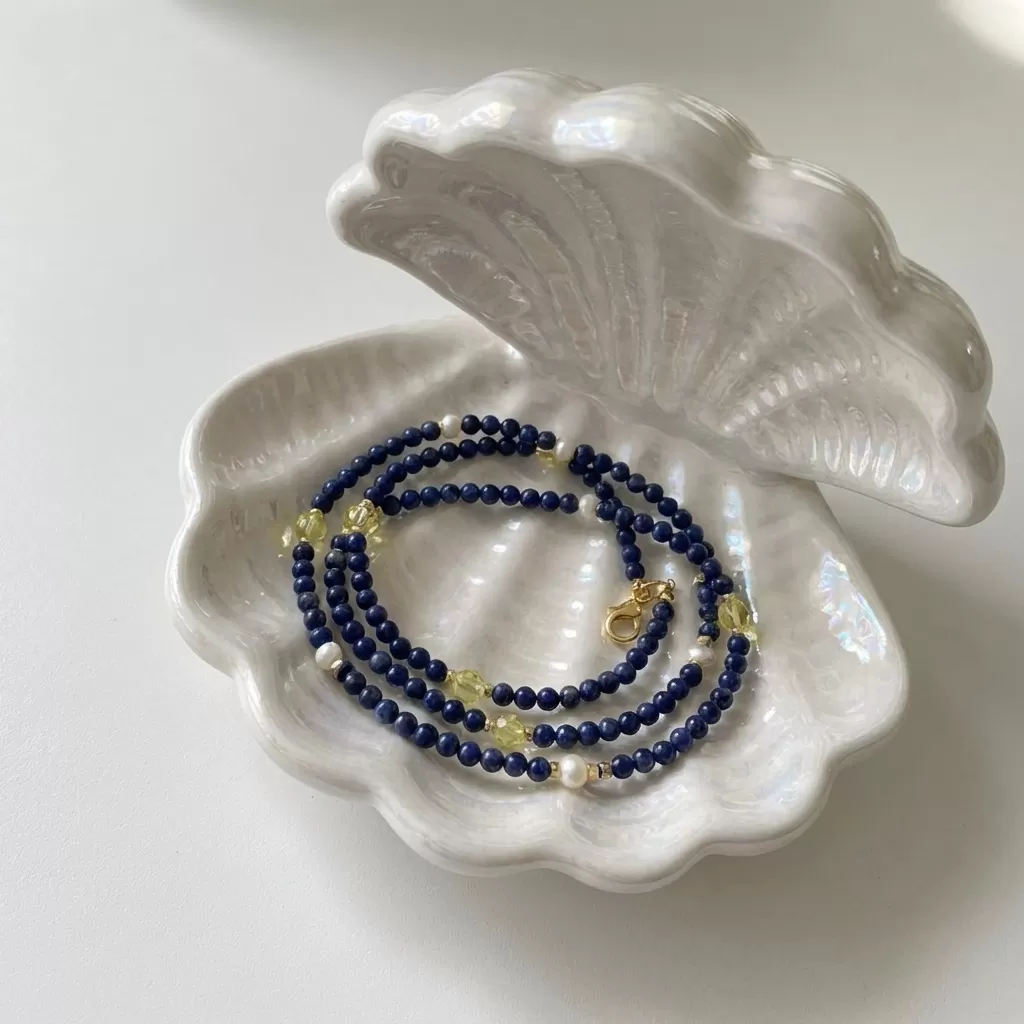 【赫本珠寶】低調奢華・青金石套組(手環項鏈),：QueenDom,赫本珠寶,翡翠項鍊,珍珠毛衣鍊,淡水珍珠