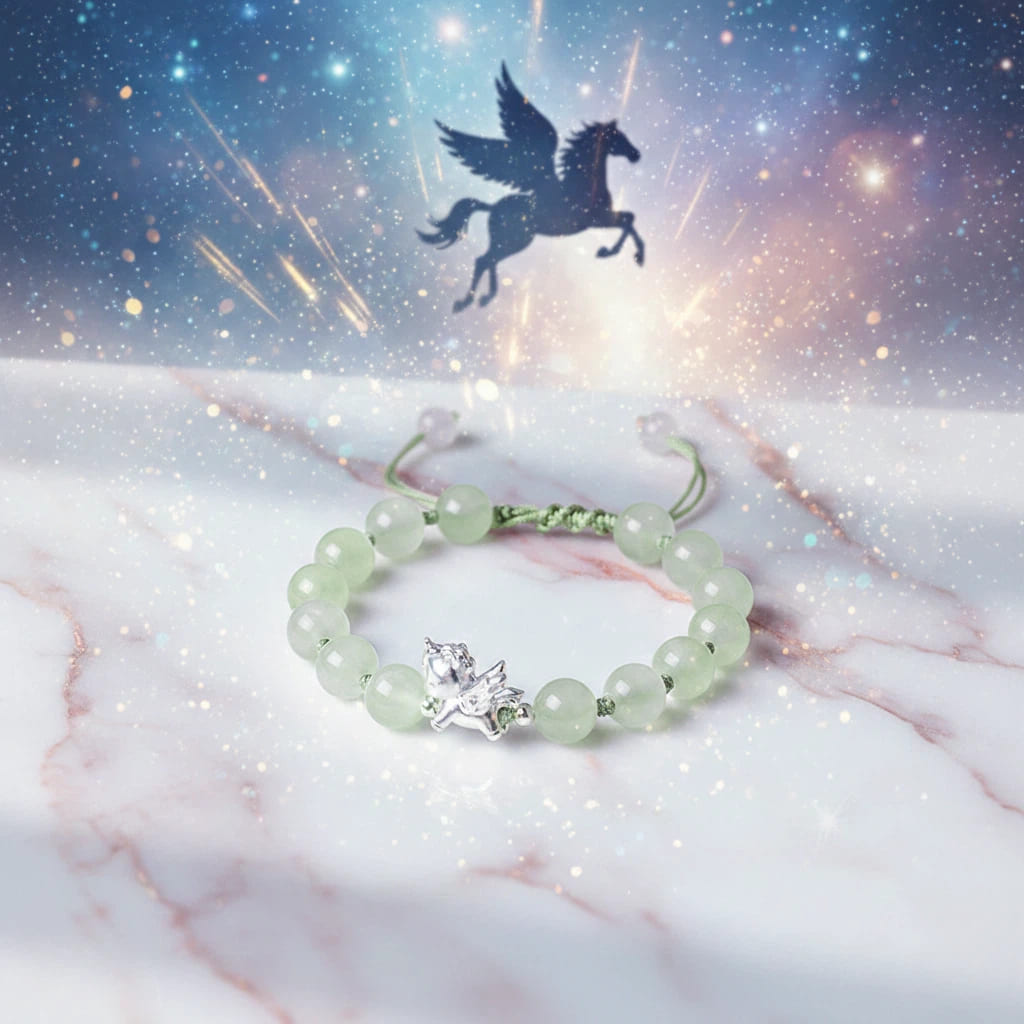 【赫本珠寶】設計款-天馬啟運 · 999純銀葡萄石手鍊,抗敏手鍊,療癒系能量,事業貴人,淡綠色水晶,純銀飾品