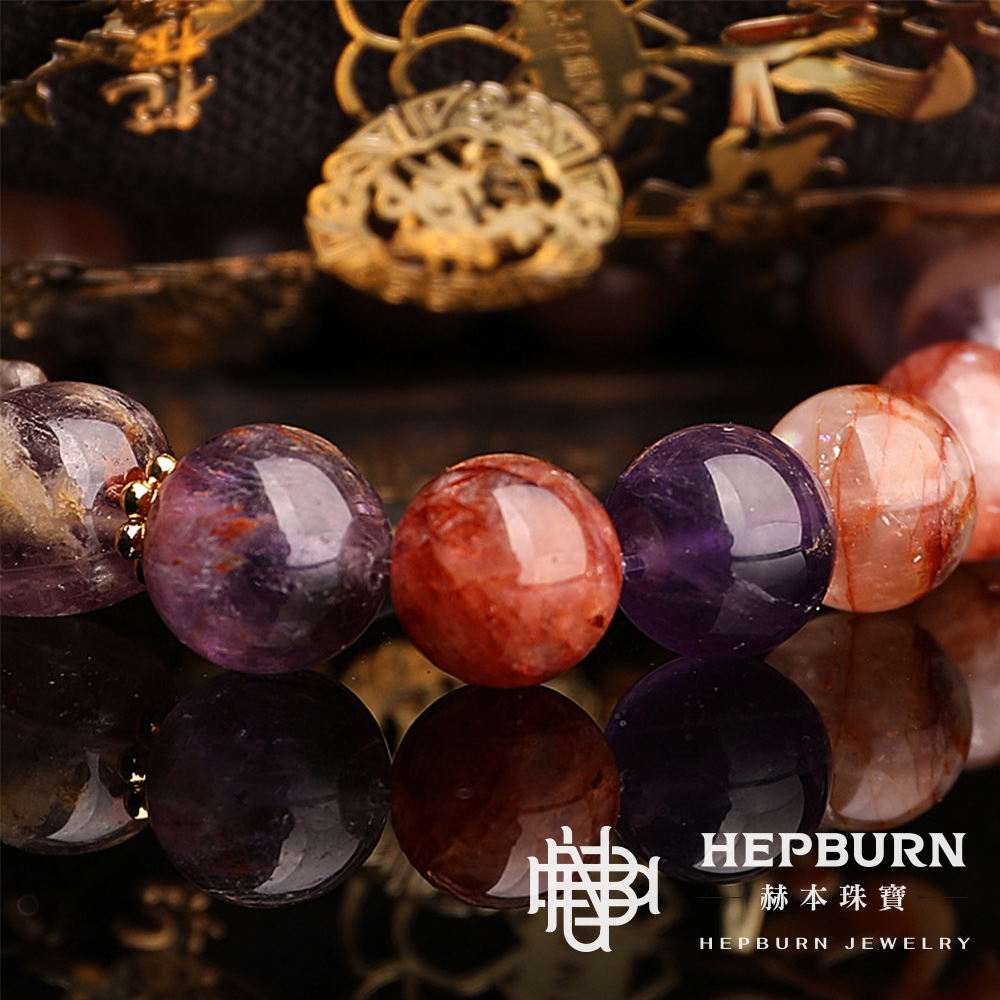 【赫本珠寶】騰龍紫幽靈貔貅黑晶超七水晶手鍊(10mm),083,【赫本珠寶】騰龍紫幽靈貔貅黑晶超七水晶手鍊(10mm),騰龍紫幽靈貔貅,展現獨特魅力,招財開運提升能量