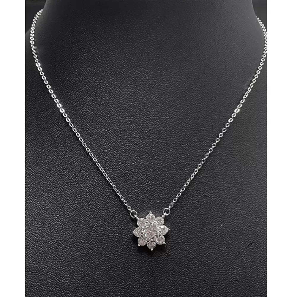 【赫本珠寶】太陽花超閃花朵小眾款莫桑鑽項鍊(S925銀),D018,【赫本珠寶】太陽花超閃花朵小眾款莫桑鑽項鍊(S925銀),太陽花超閃花朵,莫桑鑽項鍊閃耀高貴,氣質動人提升品味
