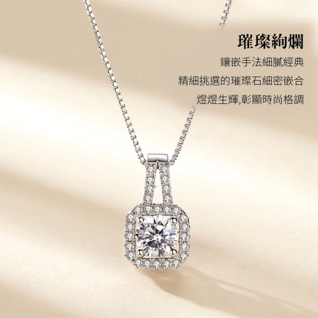 【赫本珠寶】鏡面拋光《真露美鑽墜石》（純銀電鍍 精細打磨 玫瑰金 S925 鎖骨 項鏈 莫桑鑽 ),QueenDom,鎖骨項鏈,精細打磨,鏡面拋光,莫桑鑽