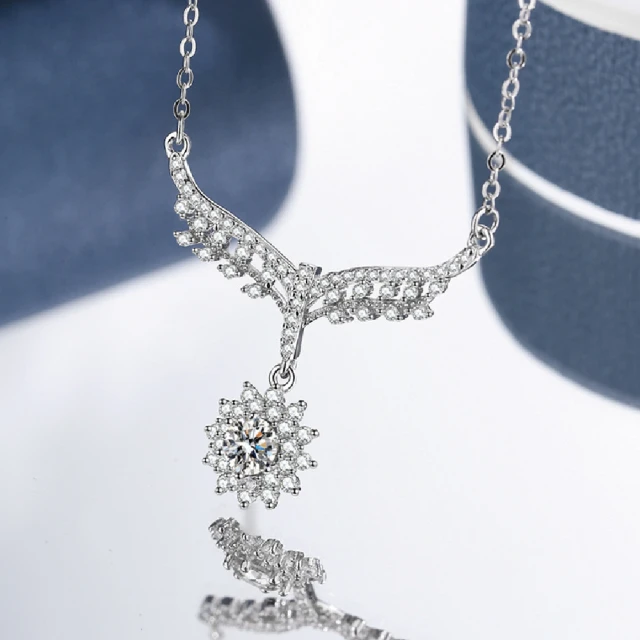 【赫本珠寶】S925人魚尾太陽花莫桑項鏈（50分）,D045,【赫本珠寶】S925人魚尾太陽花莫桑項鏈（50分）,S925純銀項鏈,所有商品,赫本珠寶