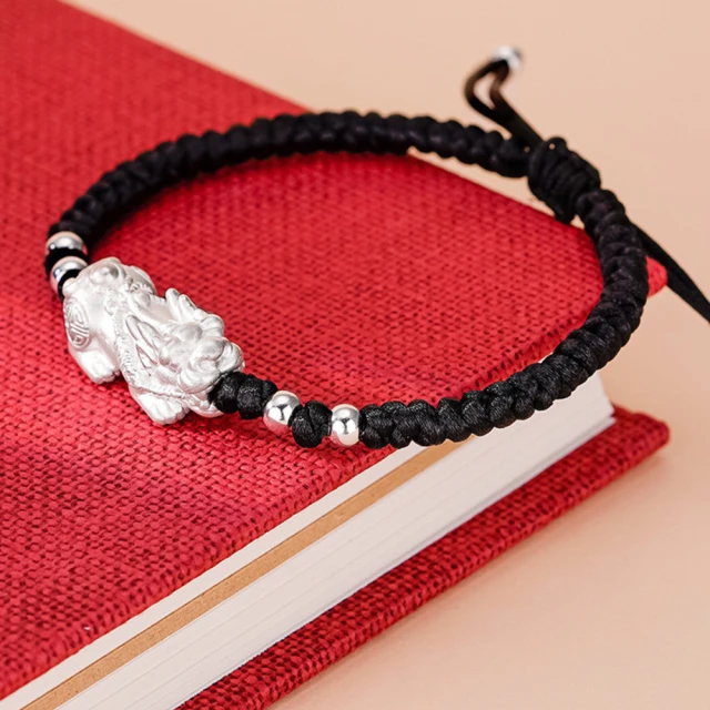 【赫本珠寶】999足銀招財貔貅編織手環,JGDK09001,【赫本珠寶】999足銀招財貔貅編織手環,招財貔貅,所有商品,赫本珠寶