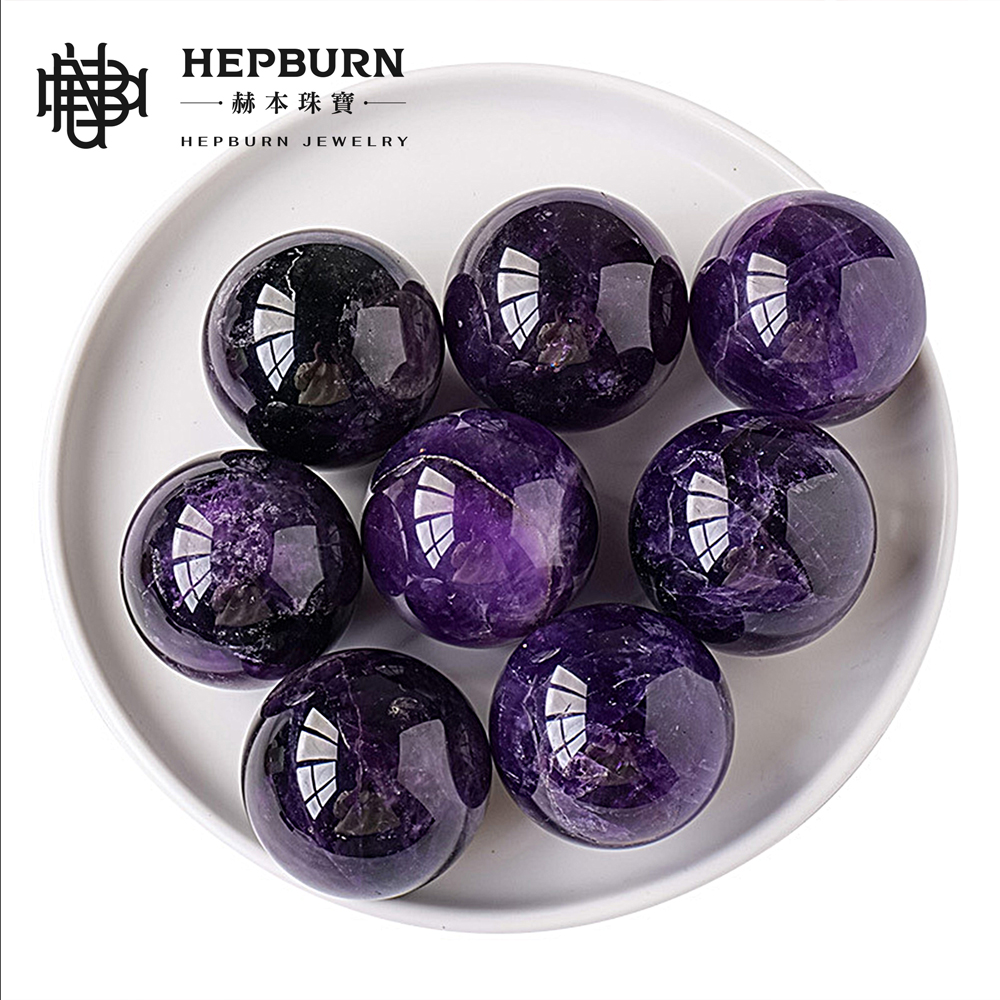 【赫本珠寶】烏拉圭紫水晶球(約35mm),收藏水晶,智慧之石,能量守護,水晶擺件,靈性寶石
