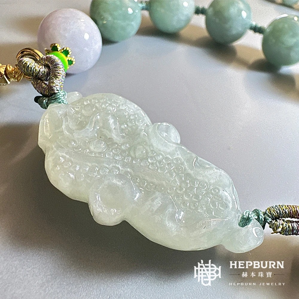 【赫本珠寶】翡翠豐收富貴-財源廣進玉米流蘇項練毛衣練(長68cm),吉祥飾品,五穀豐登,富貴幸運,招財項鍊,豐收寓意