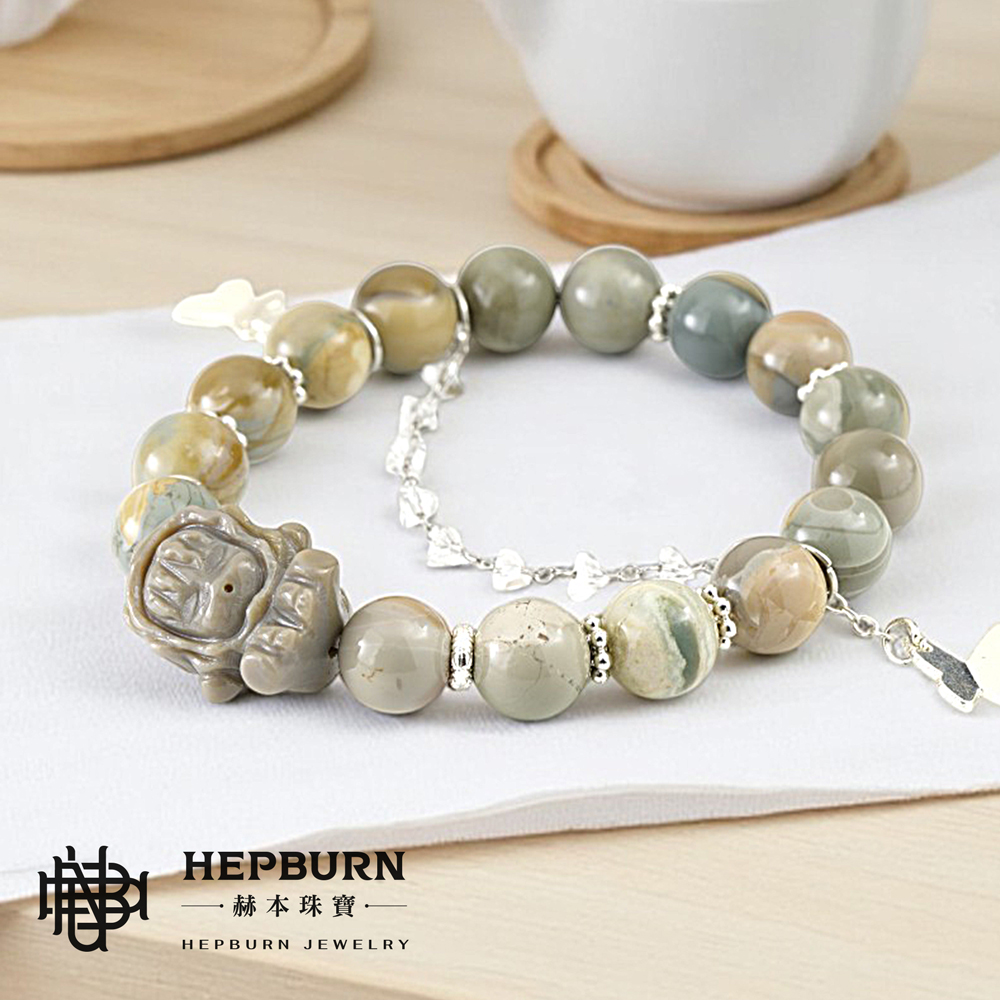 【赫本珠寶】設計款-輕巧蝴蝶手辦款阿拉善手鍊(11mm),避邪守護,靈動設計,時尚飾品,輕巧手鍊,吉祥手鍊
