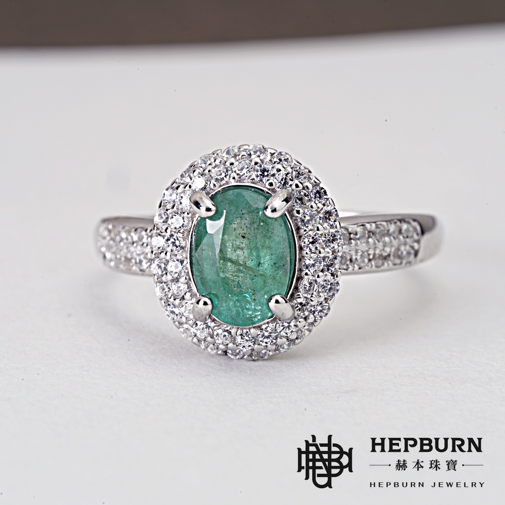 【赫本珠寶】設計款-綠脈通靈祖母綠活口戒指,高貴飾品,天然寶石,調整戒指,心輪寶石,靈動舒適