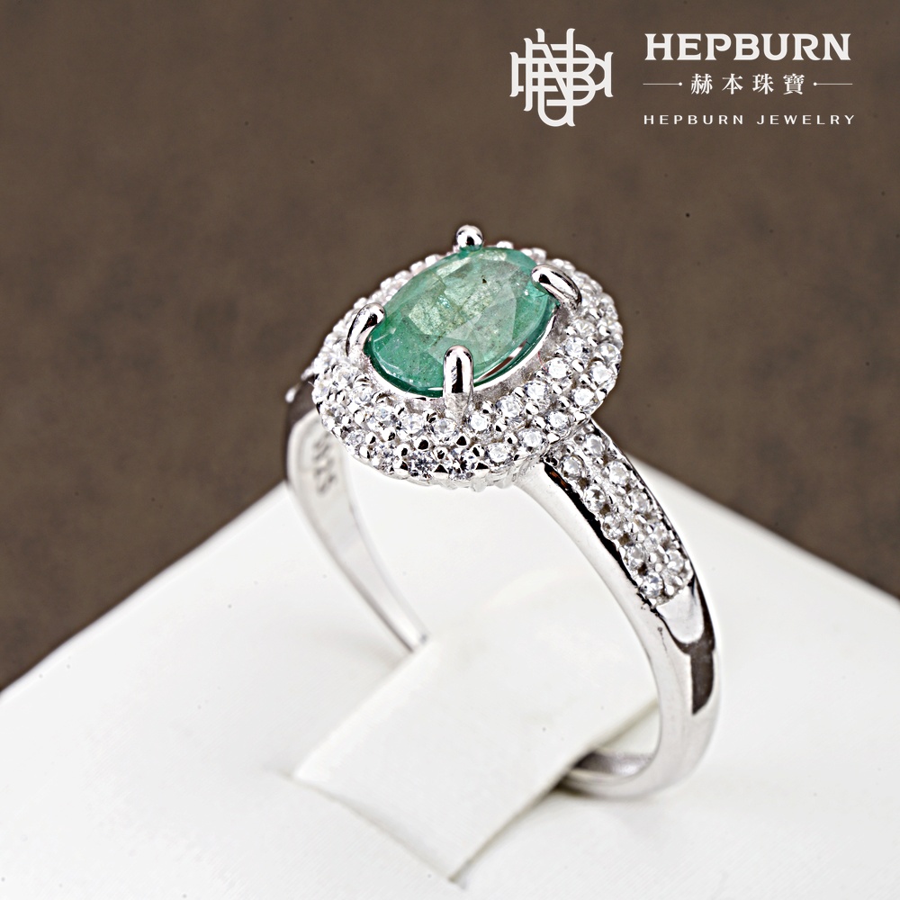 【赫本珠寶】設計款-綠脈通靈祖母綠活口戒指,高貴飾品,天然寶石,調整戒指,心輪寶石,靈動舒適