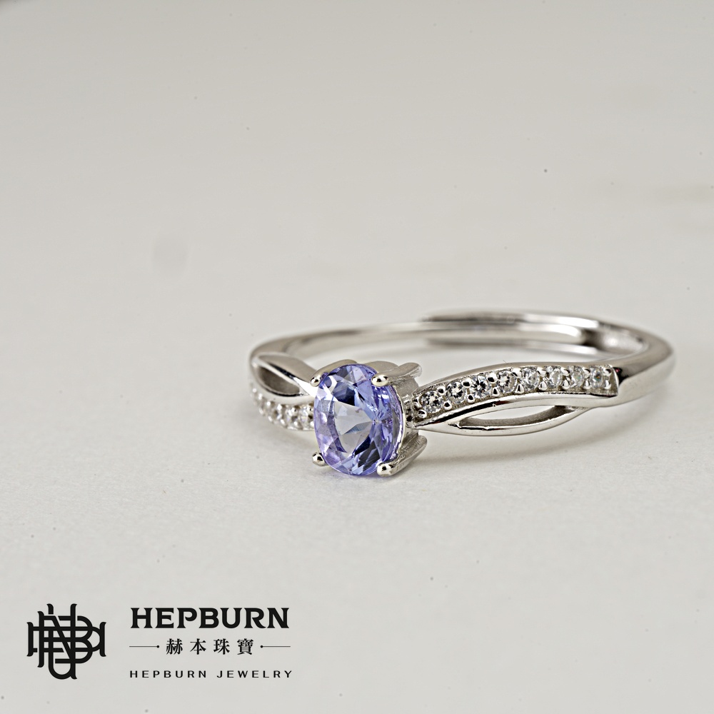 【赫本珠寶】設計款-星渡晶眼坦桑石活口戒指,舒適戒指,智慧寶石,藍紫寶石,直覺提升,靈性覺醒